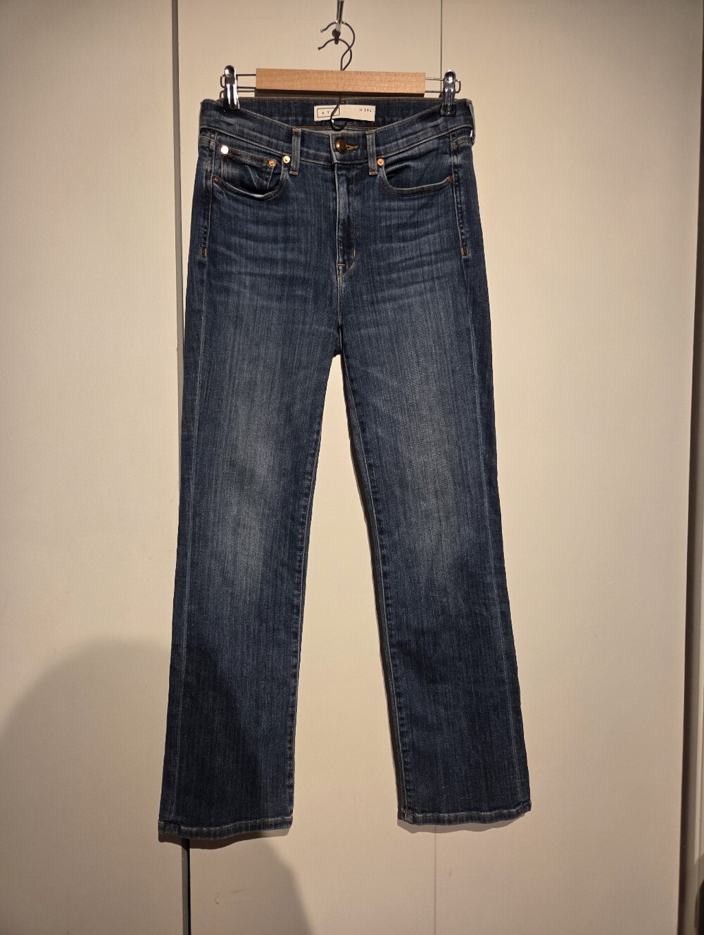 AYR Straight Leg Jeans in Dark Indigo Wash